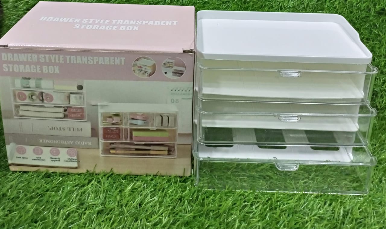 Transparent Drawer-Style Storage Box — view 1
