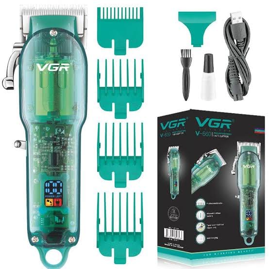 VGR V-660 Hair Clipper (Transparent Green)