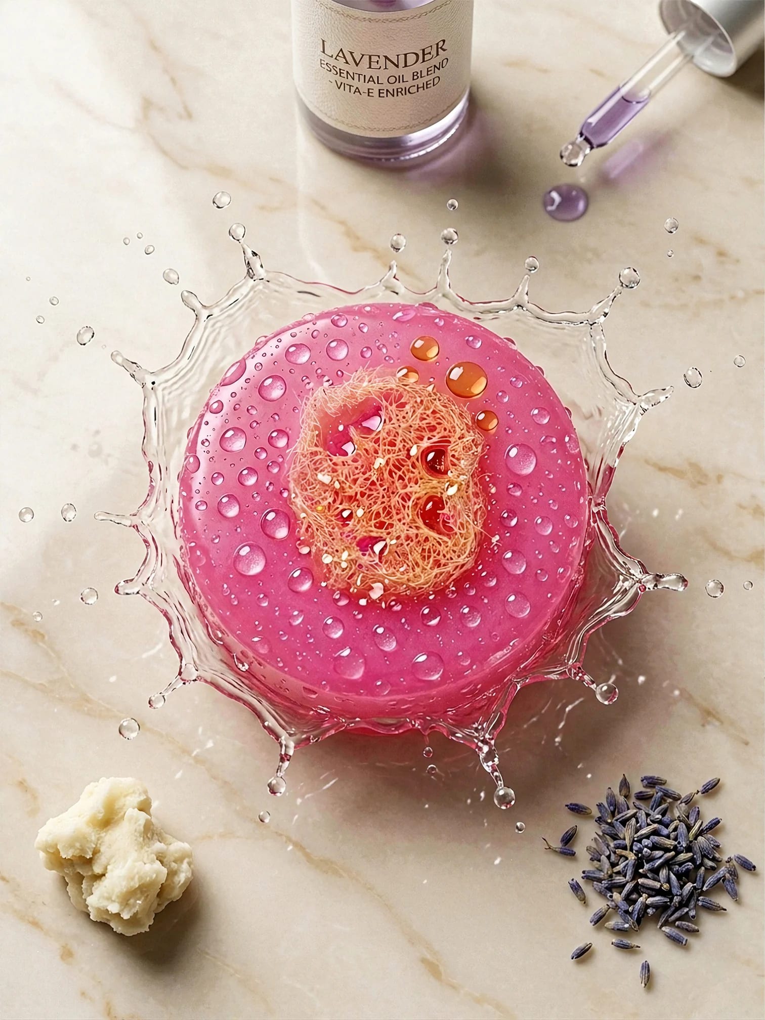 Lavendar Luffa Soap — view 2