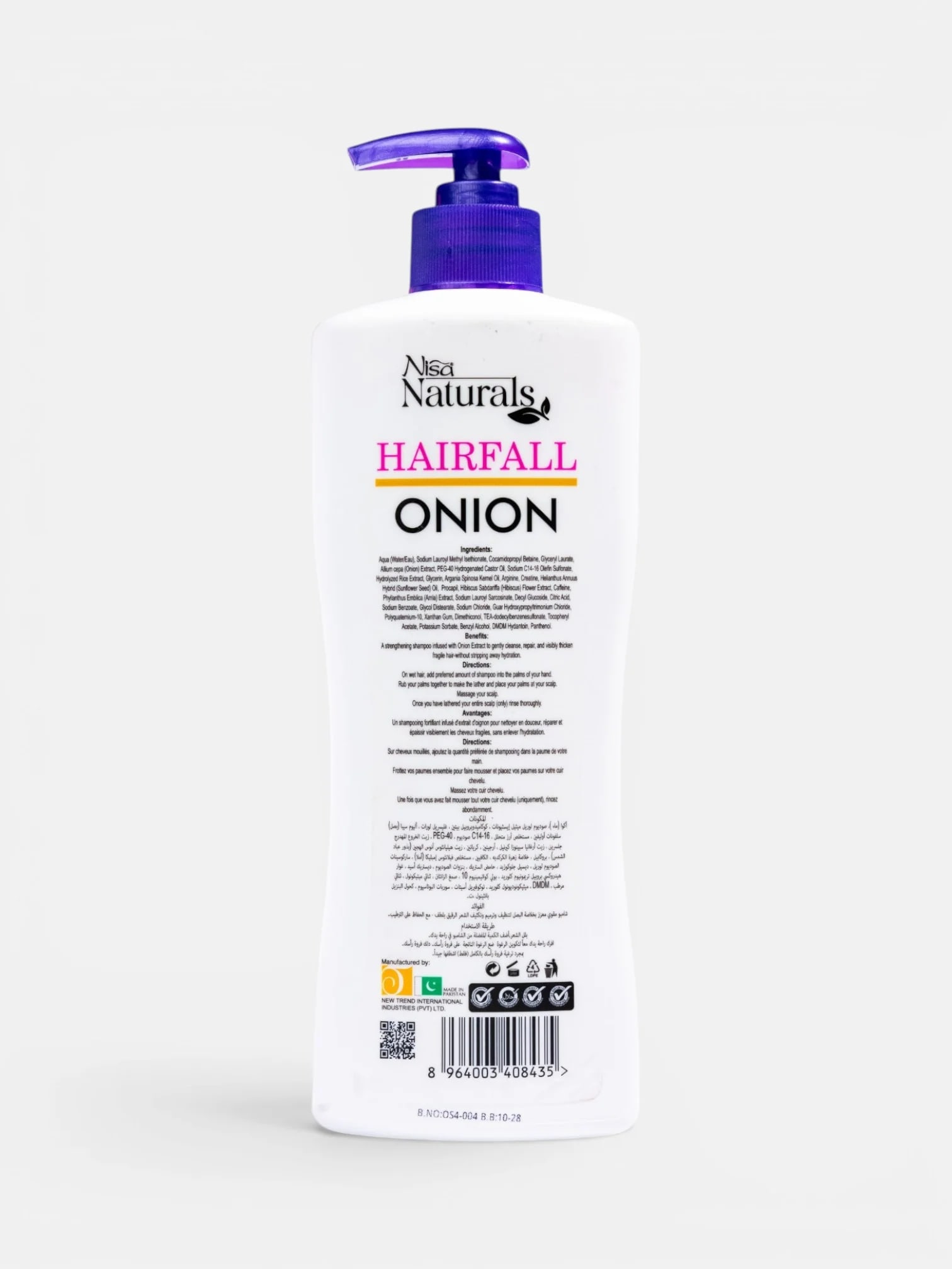 Onion Hairfall Shampoo 400ml — view 2