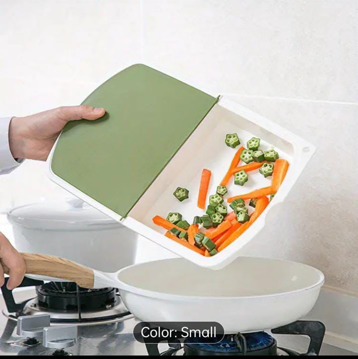 3in1 Table Hanging Chopper Cutter Board with 2 Portions and Drainage Basket (Mix/Random colour) — view 4