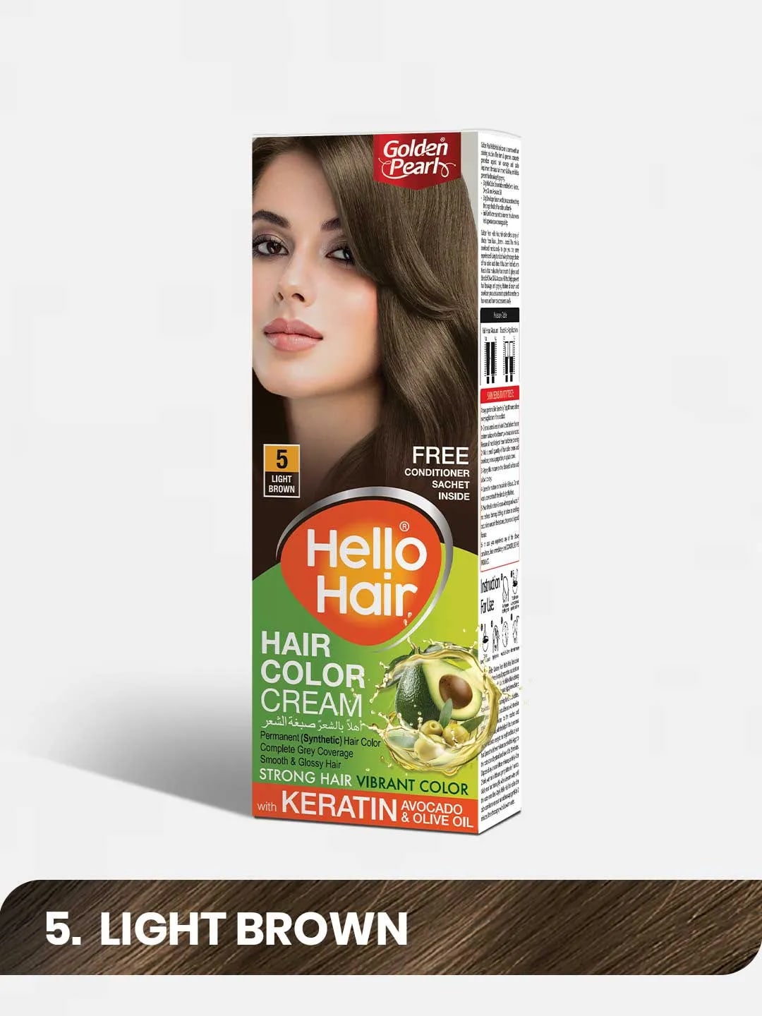 Hello Hair - Hair Color Light Brown 5 — view 1