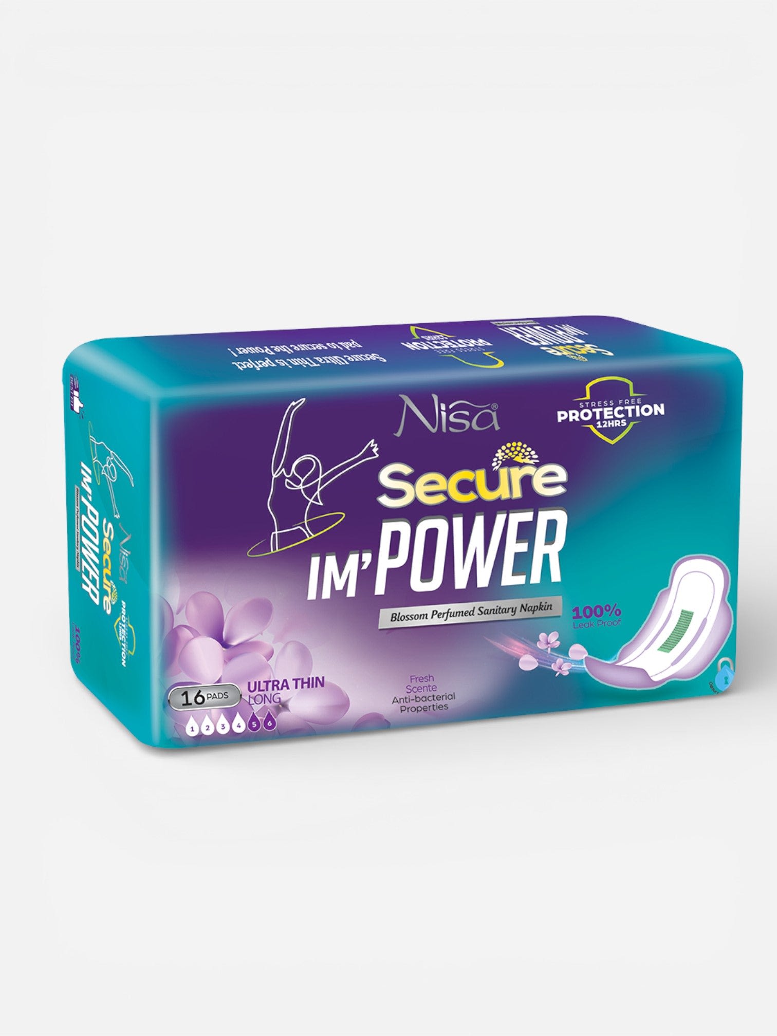 Long Ultra Thin Secure Pads 16 Pcs — view 1