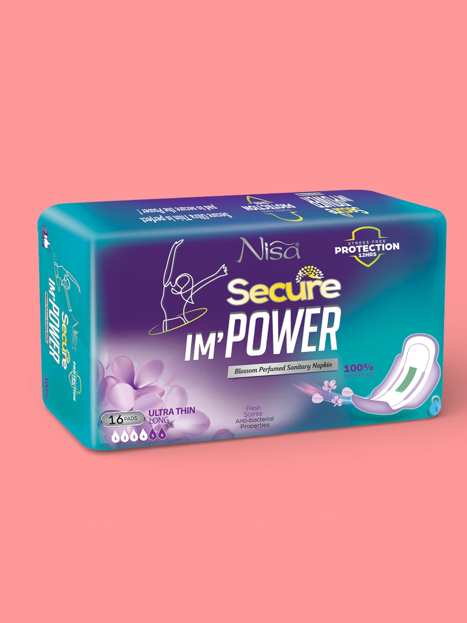 Long Ultra Thin Secure Pads 16 Pcs — view 2