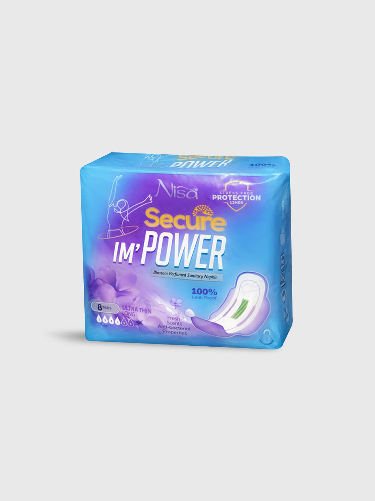 Long Ultra Thin Secure Pads 8 Pcs — view 1
