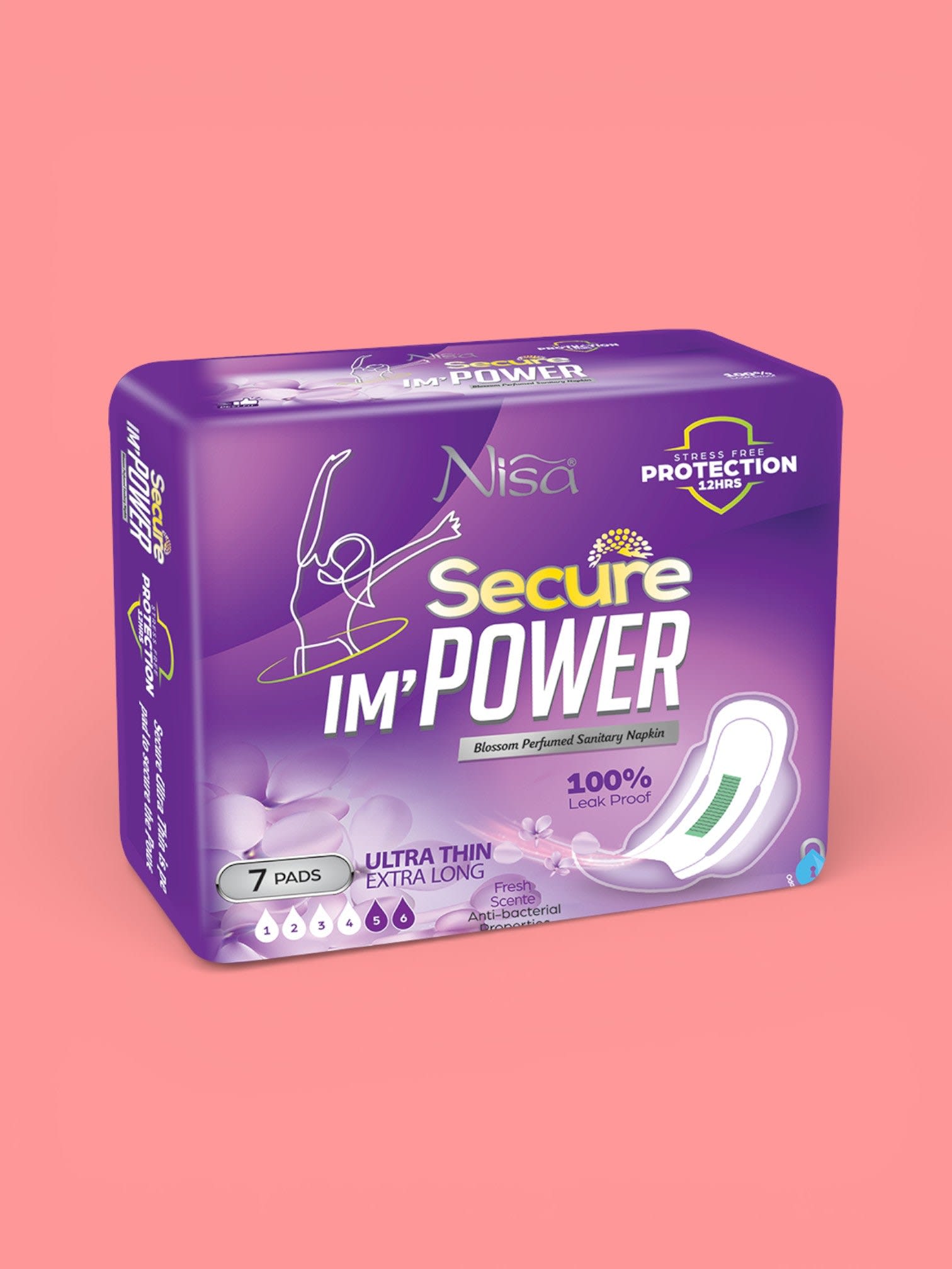 Extra Long Ultra Thin Secure Pads 7 Pcs — view 2