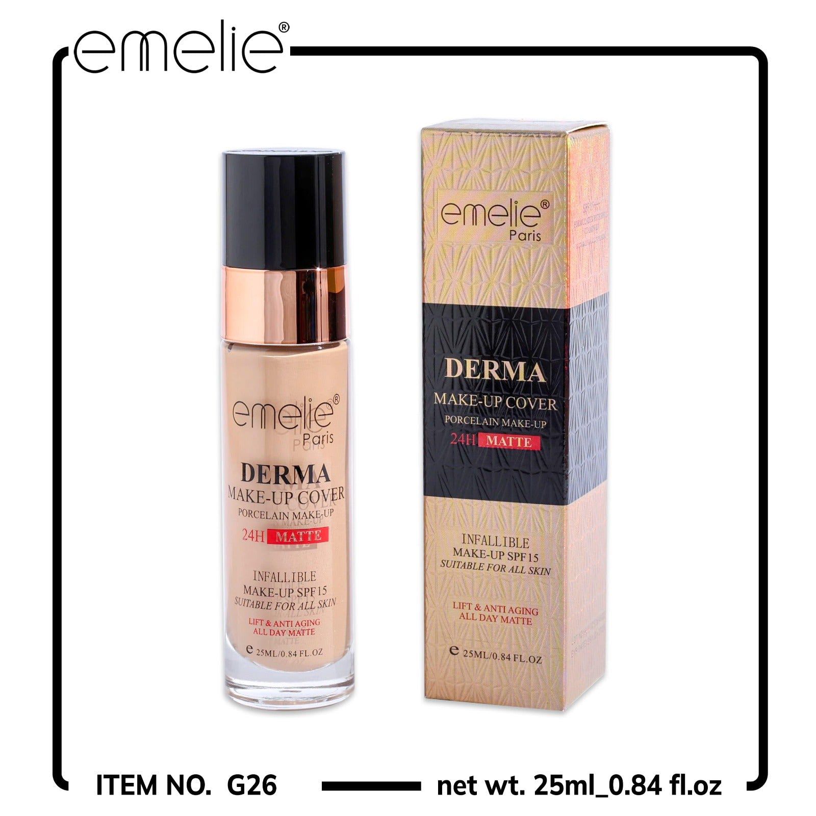 emelie Derma Foundation Full Coverage 1 &  2 SHADE available — view 2