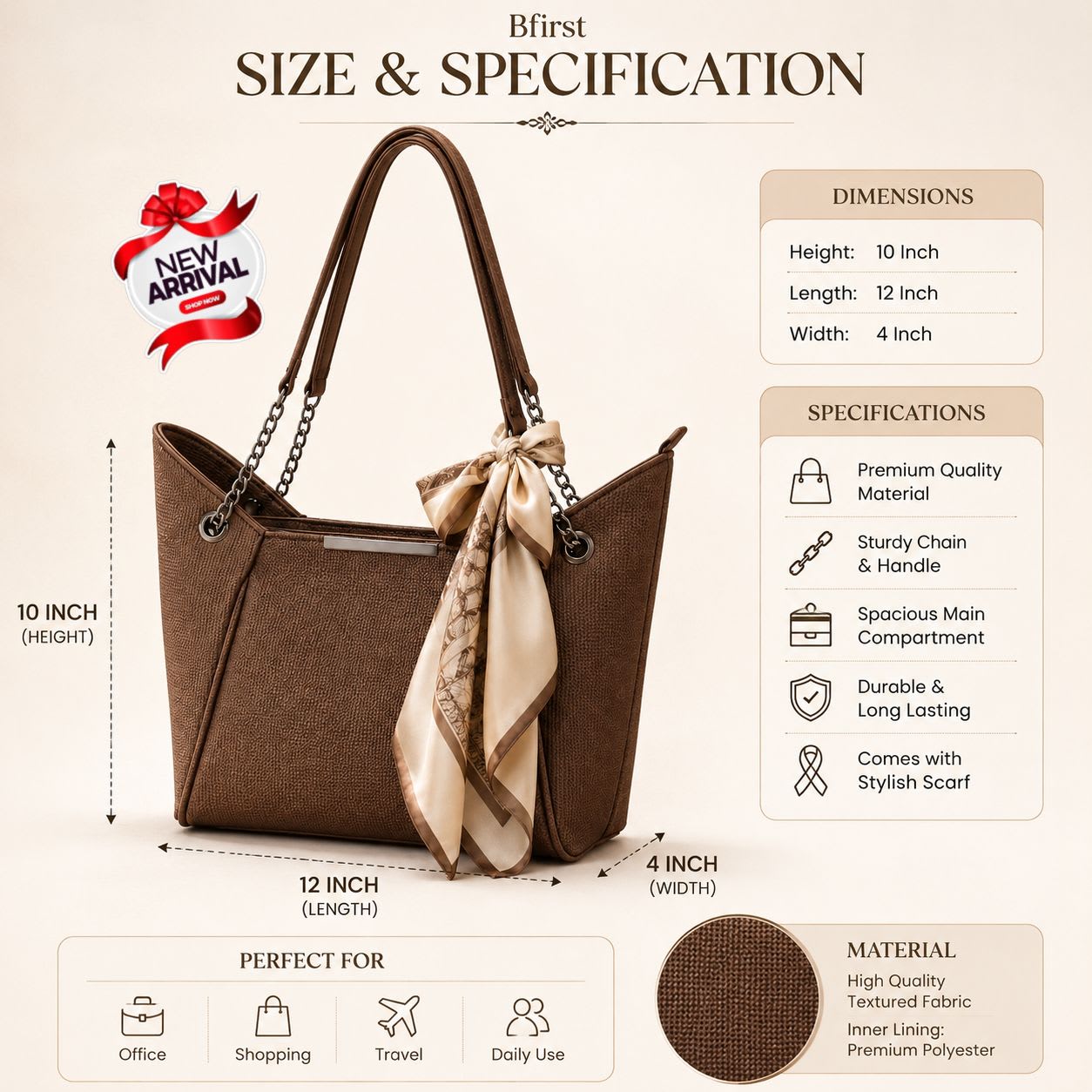 🎀 Big Size Tote Bag for Girls 🎀 — view 6