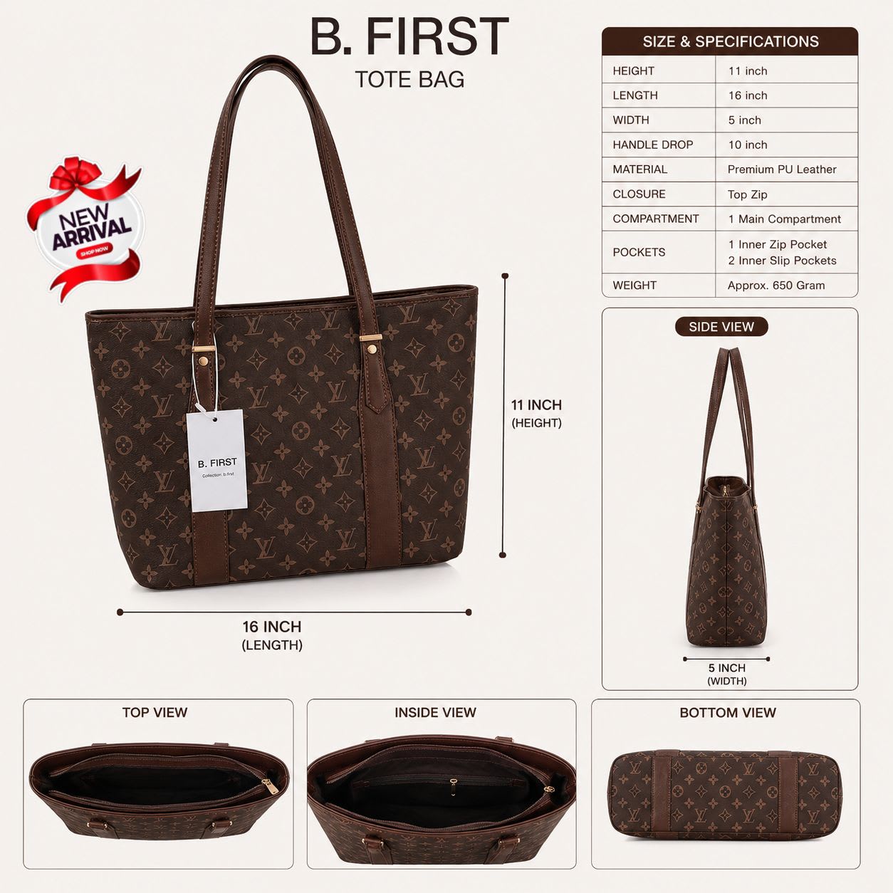🎀 LV Big Size Tote Bag for Girls 🎀 — view 5