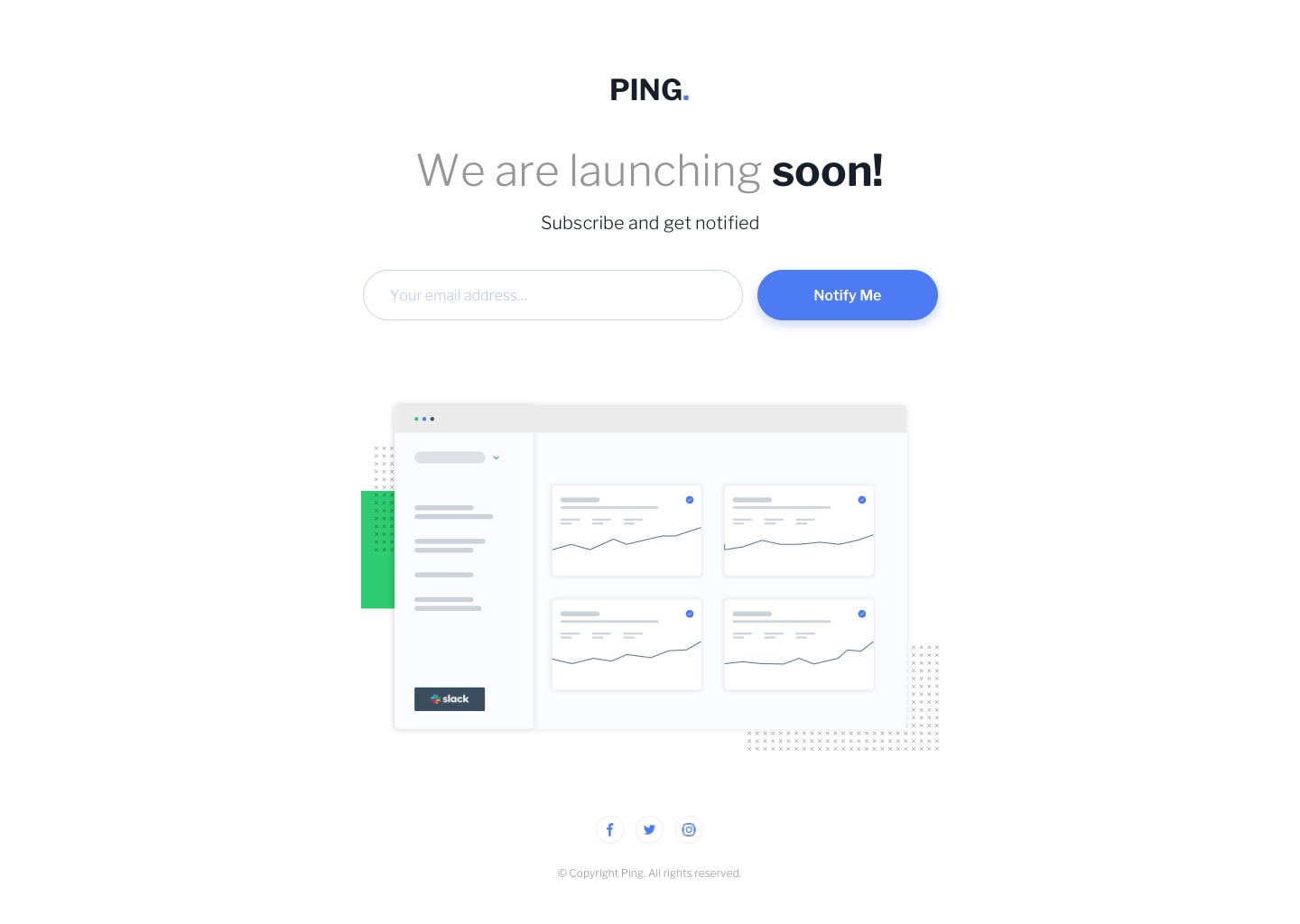 Ping coming soon page