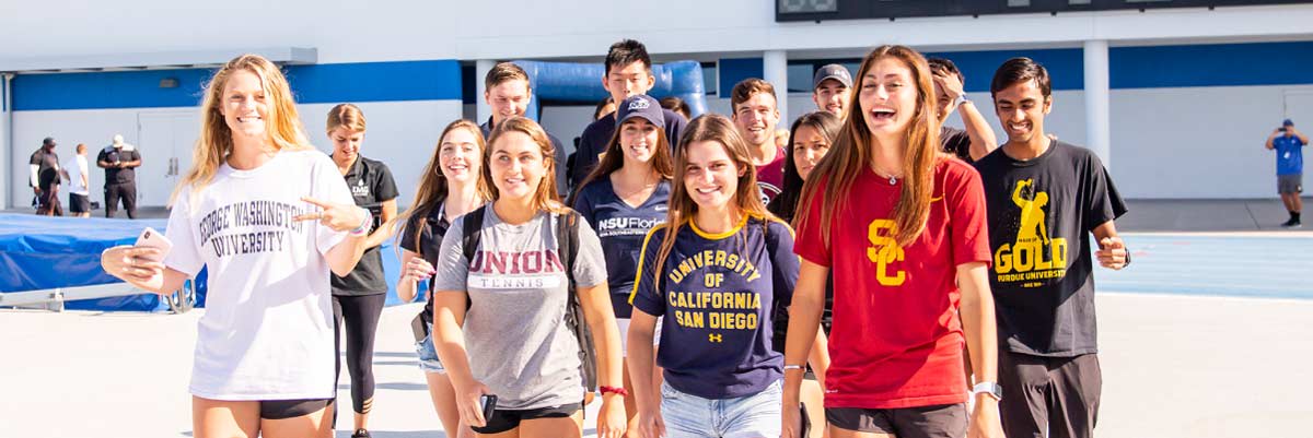 High school recruits on a visit