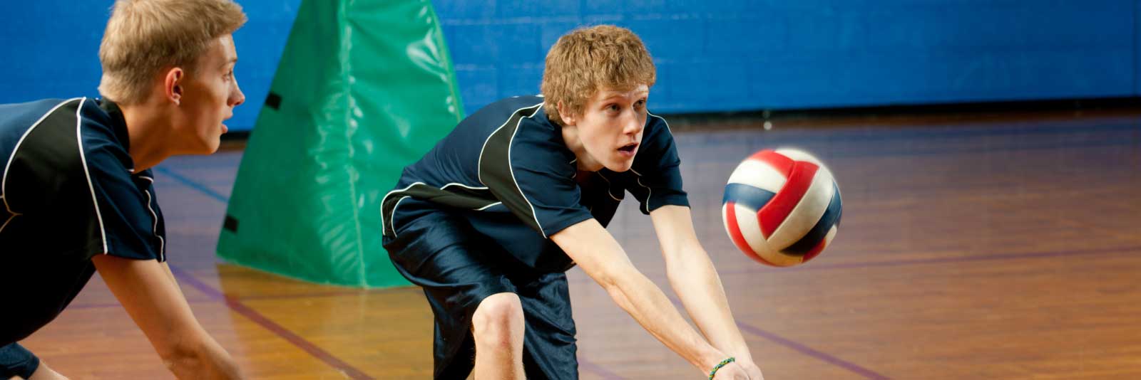Male athlete playing volleyball