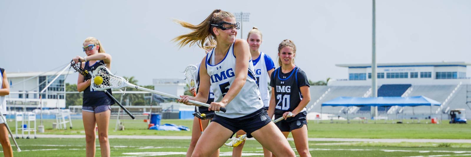 women's lacrosse athlete at practice