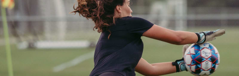 Goalie at a soccer camp