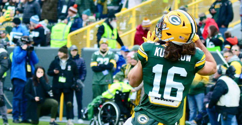 NFL player playing football