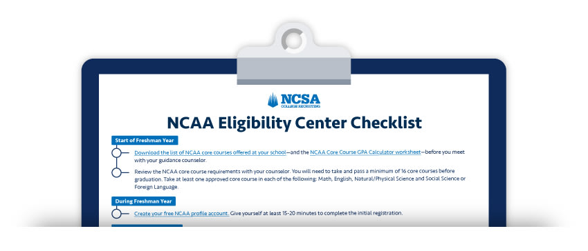 downloadable ncaa eligibility center checklist