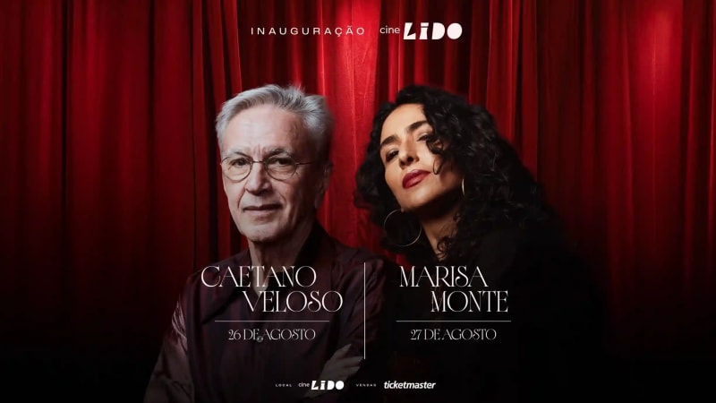 Cine Lido: nova casa de shows de Curitiba será inaugurada com apresentações de Caetano Veloso e Marisa Monte