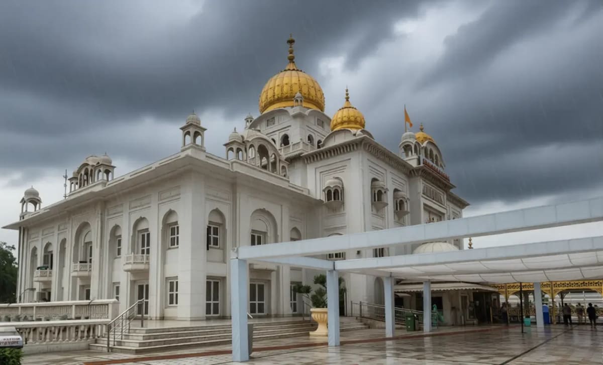 Inside view of Gurudwara Bangla Sahib in Delhi
