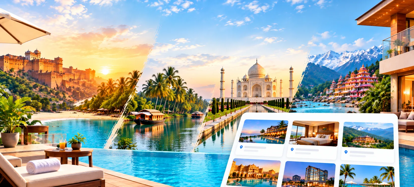 Indian destinations and hotel stays