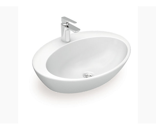 Get Kohler Karess Vessel Lavatory With Single Faucet Hole Through