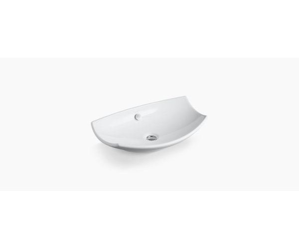 Get Kohler Leaf Vessel Lavatory Without Faucet Hole Through