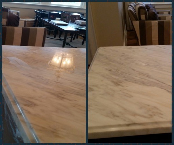 Belmar Nj Changed Polished Marble Countertop To A Honed Finish