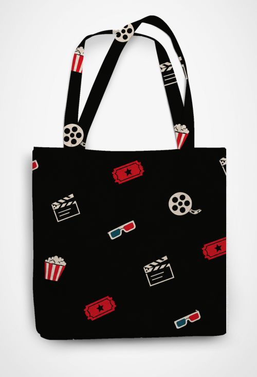 Movie Icons | Movie Buff  Patterned Tote Bag