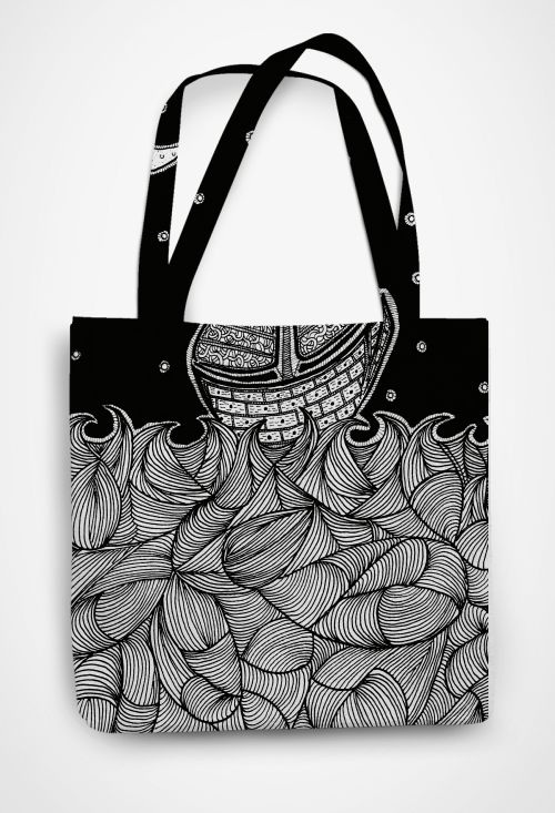 Once upon a Tide Patterned Tote Bag