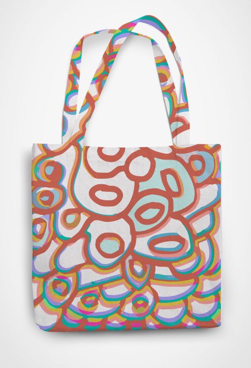 Trippy Patterned Tote Bag