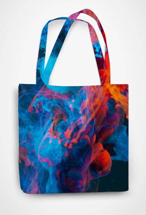 Colorful Cascade Patterned Tote Bag