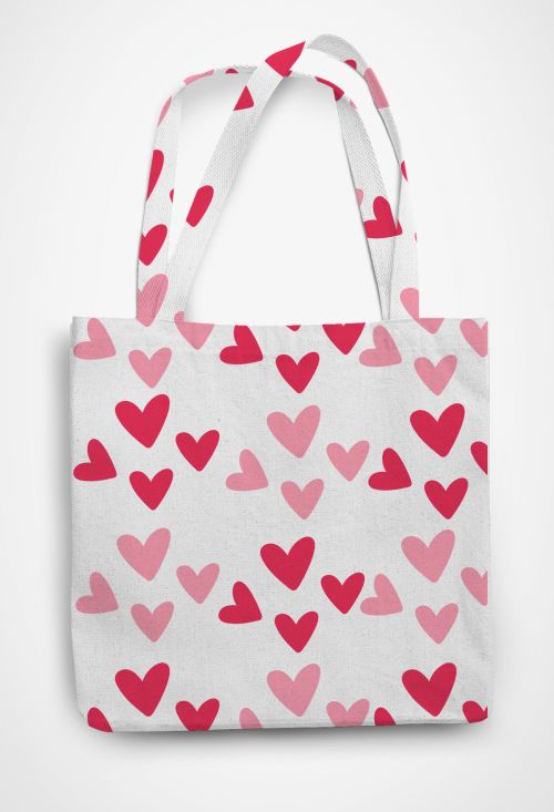 lovely hearts Patterned Tote Bag