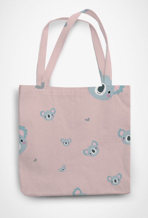 Cute Koala Print Patterned Tote Bag