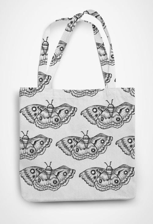 Butterfly  Patterned Tote Bag