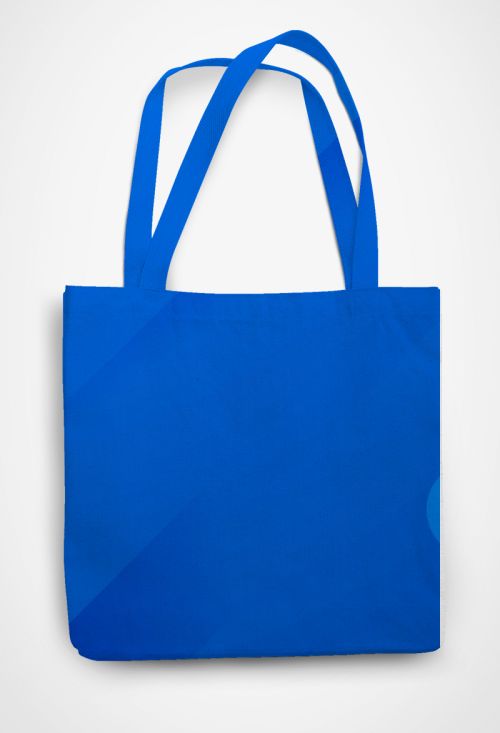 Royal Blue Patterned Tote Bag