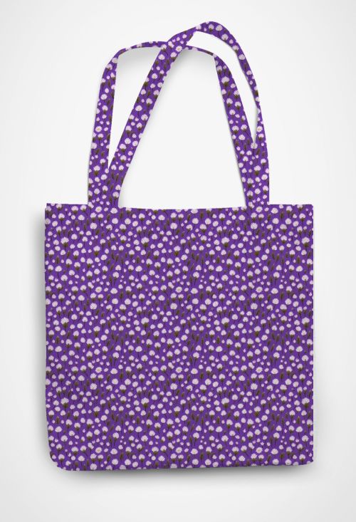 Flowers Patterned Tote Bag