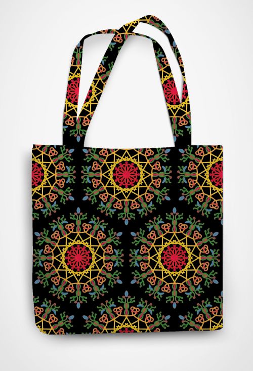 Mandala Love Patterned Tote Bag