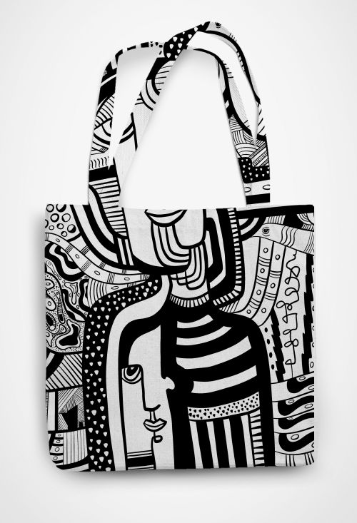 Big Pattern Patterned Tote Bag