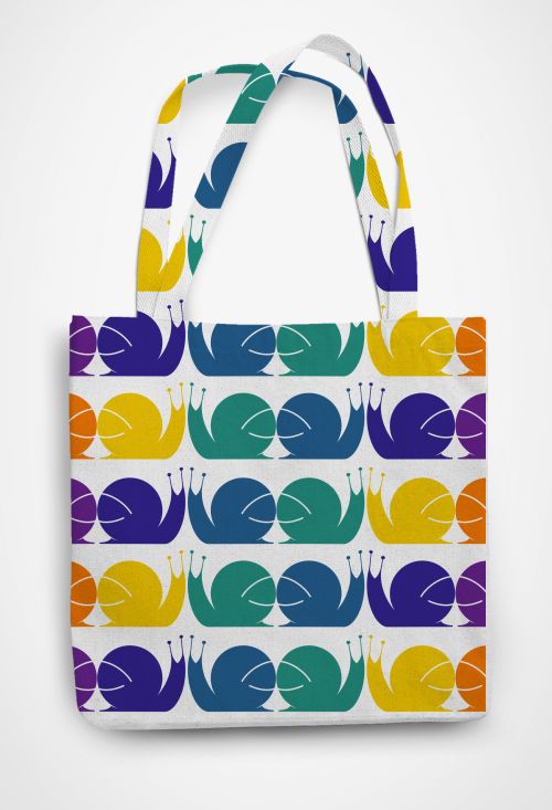 Snail Patterned Tote Bag