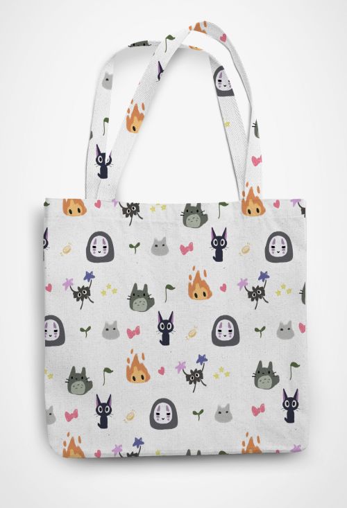 Studio ghibli pattern Patterned Tote Bag