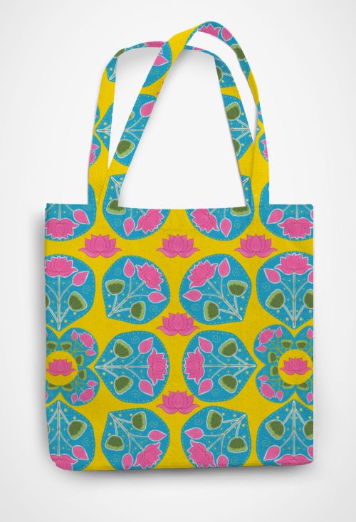 Kamal Ka Magic 🪷 Patterned Tote Bag