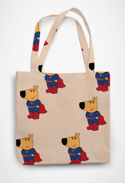 Superman chill guy Patterned Tote Bag