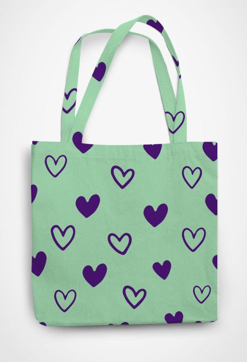 Heart N Heart Patterned Tote Bag