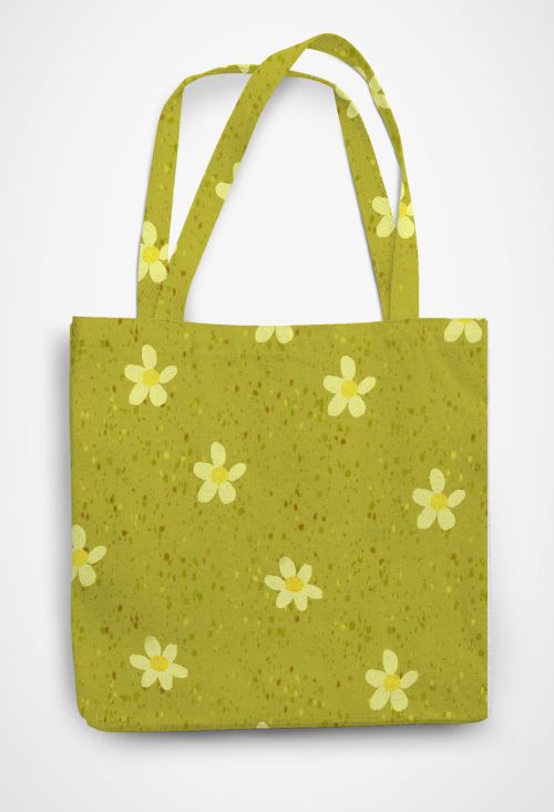 Kid's flower art Patterned Tote Bag