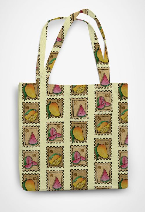 Summer Fruits Patterned Tote Bag