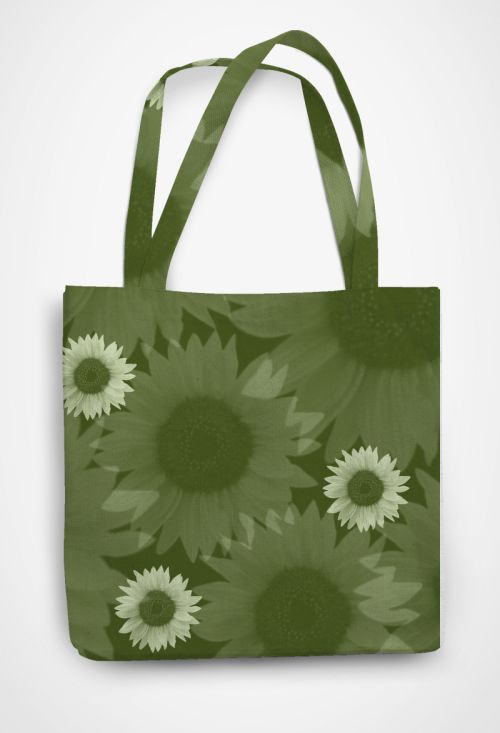 3D sunflower Patterned Tote Bag