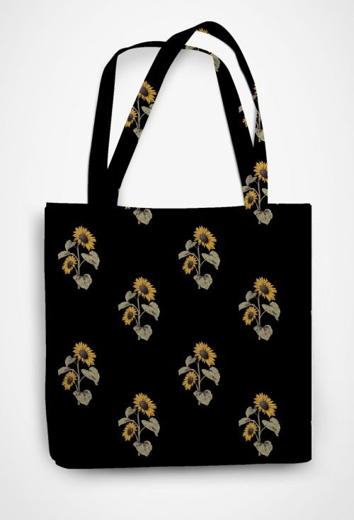 Sunflower Patterned Tote Bag