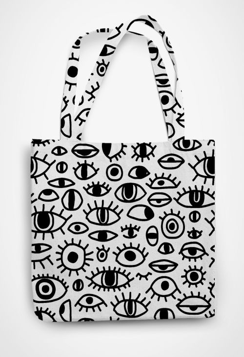 Eye Of Tiger Patterned Tote Bag