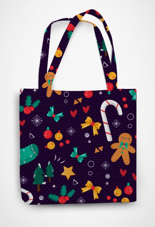 Christmas Patterned Tote Bag