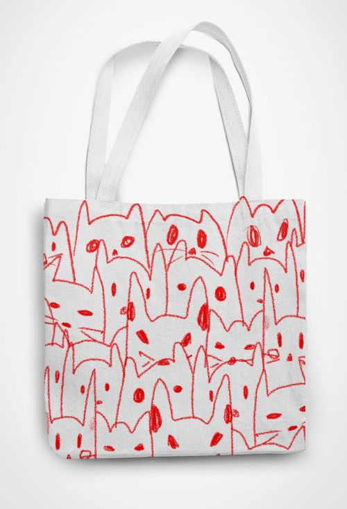 Curious cats Patterned Tote Bag