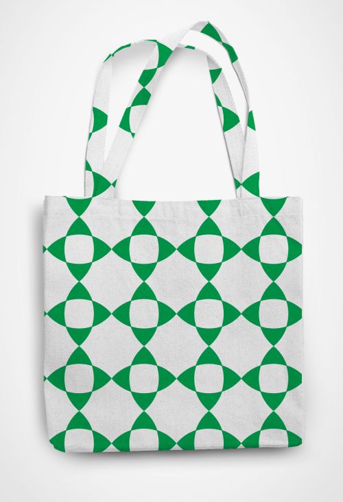 Green Beads Patterned Tote Bag